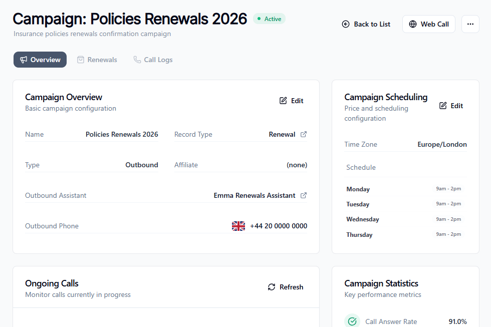 Schedule and control <span class="feature-highlight">calling criteria</span>
